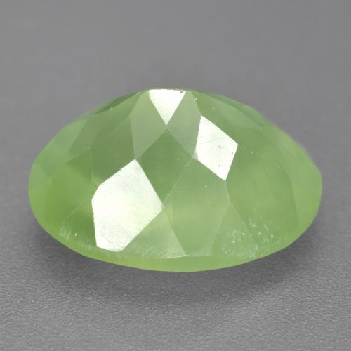 9.84캐럿 천연 노란빛 그린 프레나이트, 타원형 컷, 15.9×12 mm, 투명한
