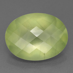 8.52캐럿 천연 그린 프레나이트, 투명한, 16×12.1 mm, 투명/반투명