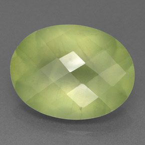 8.52캐럿 천연 그린 프레나이트, 투명한, 16×12.1 mm, 투명/반투명
