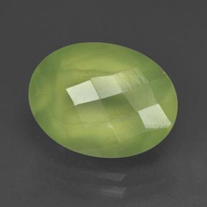 9.97캐럿 천연 그린 프레나이트, 타원형 컷, 15.9×12.1 mm, 투명한