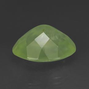 9.64캐럿 천연 라임 그린 프레나이트, 타원형 컷, 15.8×11.8 mm, 투명한