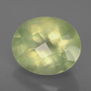 5.21캐럿 천연 그린 프레나이트, 투명한, 11.9×10 mm, 투명/반투명