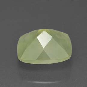 5.82캐럿 천연 그린 프레나이트, 투명한, 12×10 mm, 투명/반투명