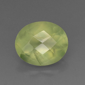 4.96캐럿 천연 그린 프레나이트, 투명한, 11.9×10 mm, 투명/반투명