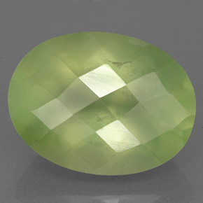 10.49캐럿 천연 그린 프레나이트, 투명한, 15.8×11.9 mm, 투명/반투명