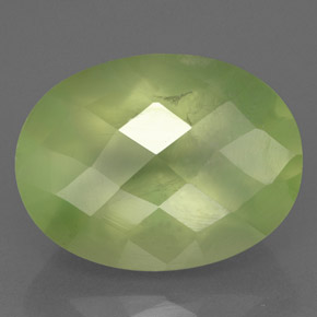 10.49캐럿 천연 그린 프레나이트, 투명한, 15.8×11.9 mm, 투명/반투명