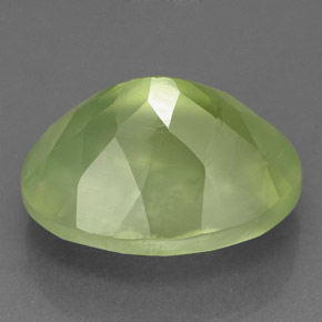 10.49캐럿 천연 그린 프레나이트, 투명한, 15.8×11.9 mm, 투명/반투명