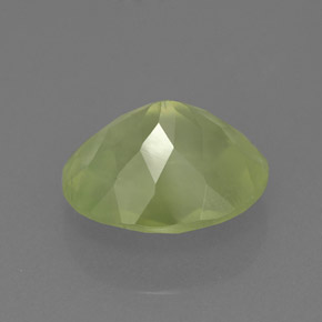 4.67캐럿 천연 그린 프레나이트, 투명한, 12×10 mm, 투명/반투명