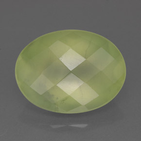 9.26캐럿 천연 그린 프레나이트, 투명한, 15.9×12 mm, 투명/반투명