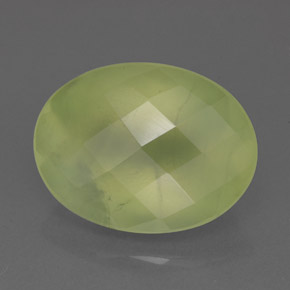 9.26캐럿 천연 그린 프레나이트, 투명한, 15.9×12 mm, 투명/반투명