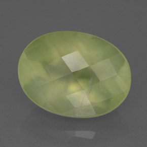 10.52캐럿 천연 그린 프레나이트, 투명한, 15.9×12 mm, 투명/반투명