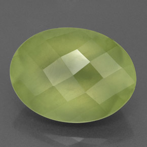 9.44캐럿 천연 그린 프레나이트, 투명한, 15.7×11.7 mm, 투명/반투명