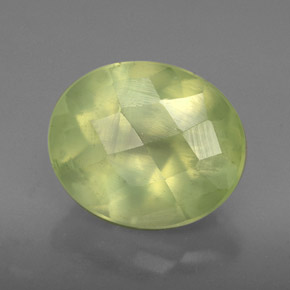 4.98캐럿 천연 그린 프레나이트, 투명한, 11.9×10 mm, 투명/반투명