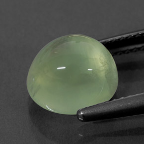 4.57캐럿 천연 그린 프레나이트, 투명한, 9.7×8.3 mm, 투명/반투명
