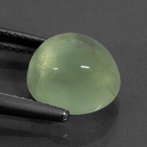 4.57캐럿 천연 그린 프레나이트, 투명한, 9.7×8.3 mm, 투명/반투명