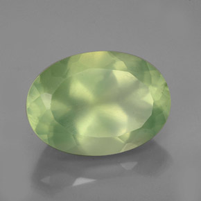 5.97캐럿 천연 그린 프레나이트, 투명한, 14×10 mm, 투명/반투명