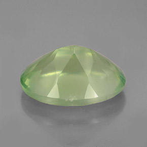 5.97캐럿 천연 그린 프레나이트, 투명한, 14×10 mm, 투명/반투명