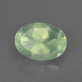 5.78캐럿 천연 Olive Green  프레나이트, 타원형 컷, 14×10 mm, 투명한