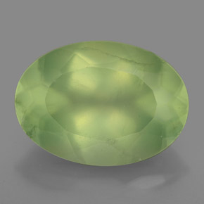 5.86캐럿 천연 그린 프레나이트, 투명한, 13.9×10 mm, 투명/반투명