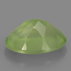 5.86캐럿 천연 그린 프레나이트, 투명한, 13.9×10 mm, 투명/반투명