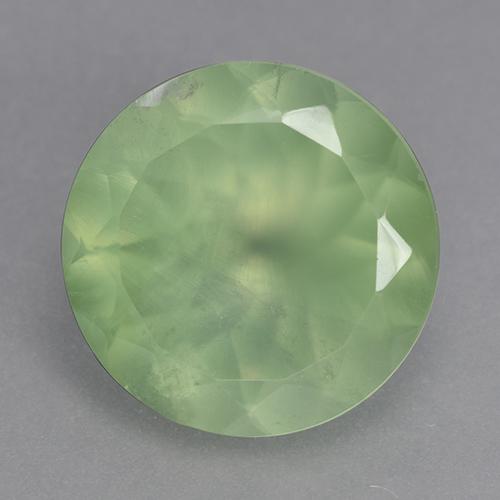 9.13캐럿 천연 Yellow Green  프레나이트, 라운드 컷, 14.03 mm, 투명한