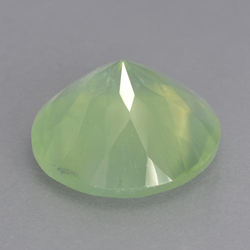 9.13캐럿 천연 Yellow Green  프레나이트, 라운드 컷, 14.03 mm, 투명한
