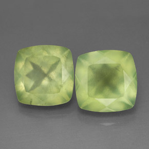 캐럿 천연 그린 프레나이트 보석, 투명한, 10.2×10.1 mm, 투명/반투명