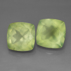 캐럿 천연 그린 프레나이트 보석, 투명한, 10.2×10.1 mm, 투명/반투명