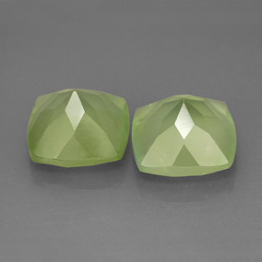 캐럿 천연 그린 프레나이트 보석, 투명한, 10.2×10.1 mm, 투명/반투명