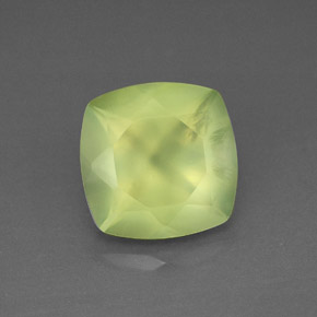 3.95캐럿 천연 그린 프레나이트, 투명한, 10×10 mm, 투명/반투명