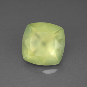 3.95캐럿 천연 그린 프레나이트, 투명한, 10×10 mm, 투명/반투명