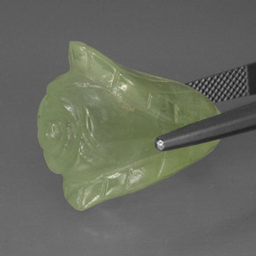33.63캐럿 천연 그린 프레나이트, 투명한, 22.5×18.8 mm, 투명/반투명