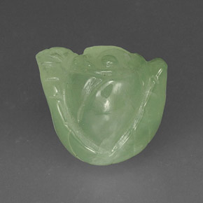 18.17캐럿 천연 그린 프레나이트, 투명한, 15.6×13.6 mm, 투명/반투명