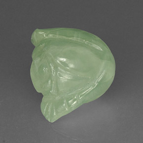 18.17캐럿 천연 그린 프레나이트, 투명한, 15.6×13.6 mm, 투명/반투명