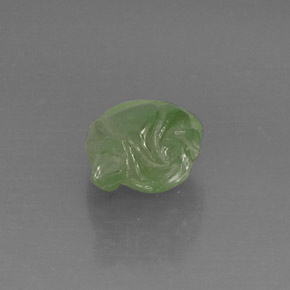 6.81캐럿 천연 그린 프레나이트, 투명한, 13.8×11.3 mm, 투명/반투명