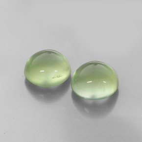 캐럿 천연 그린 프레나이트 보석, 투명한, 10.19 mm, 투명/반투명