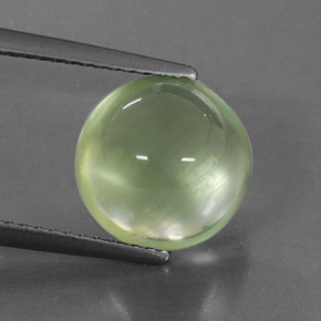 3.81캐럿 천연 그린 프레나이트, 투명한, 10.16 mm, 투명/반투명