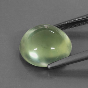 3.81캐럿 천연 그린 프레나이트, 투명한, 10.16 mm, 투명/반투명