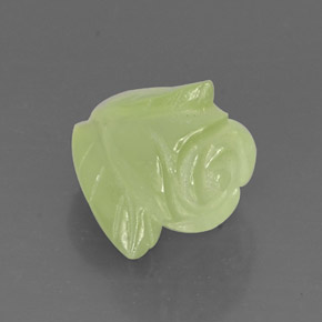 7.35캐럿 천연 그린 프레나이트, 투명한, 8.6×11.1 mm, 투명/반투명