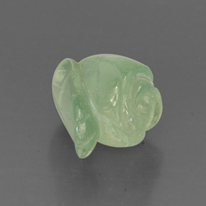 7.23캐럿 천연 그린 프레나이트, 멋진 모양, 11.8×10.1 mm, 투명한