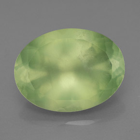 8.74캐럿 천연 그린 프레나이트, 투명한, 16×12 mm, 투명/반투명
