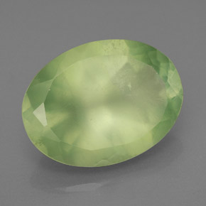 8.74캐럿 천연 그린 프레나이트, 투명한, 16×12 mm, 투명/반투명
