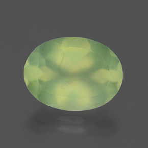 8.66캐럿 천연 그린 프레나이트, 타원형 컷, 15.9×12 mm, 투명한