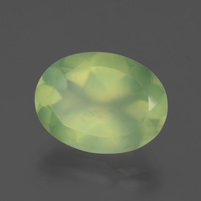 8.66캐럿 천연 그린 프레나이트, 타원형 컷, 15.9×12 mm, 투명한
