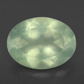 8.70캐럿 천연 그린 프레나이트, 투명한, 15.9×12.1 mm, 투명/반투명