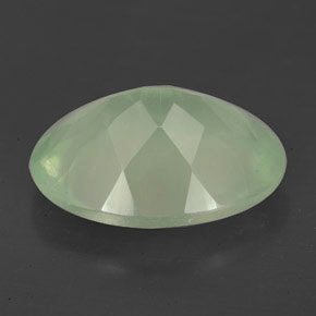 8.70캐럿 천연 그린 프레나이트, 투명한, 15.9×12.1 mm, 투명/반투명