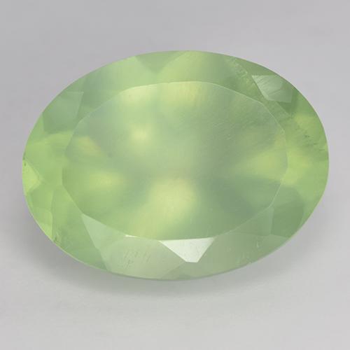 8.98캐럿 천연 Medium Green  프레나이트, 타원형 컷, 15.9×12 mm, 투명한