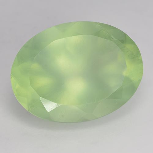 8.98캐럿 천연 Medium Green  프레나이트, 타원형 컷, 15.9×12 mm, 투명한