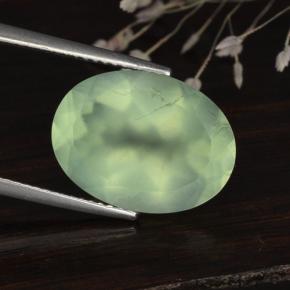 8.92캐럿 천연 그린 프레나이트, 타원형 컷, 16×12 mm, 투명한