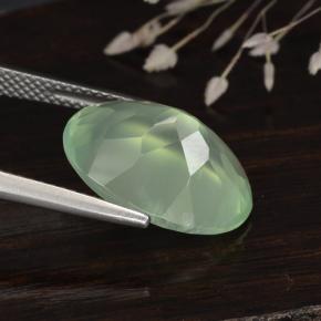 8.92캐럿 천연 그린 프레나이트, 타원형 컷, 16×12 mm, 투명한